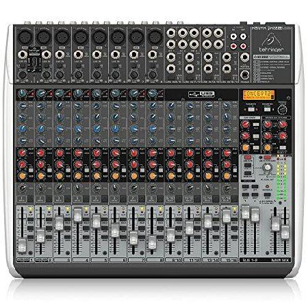 Behringer XENYX QX222USB プレミアム 22入力 2バスミキサー XENYX マイクプリアンプとコンプレッサー付き Klark Teknik Multi-FX プロセッサー ワイヤレスオ