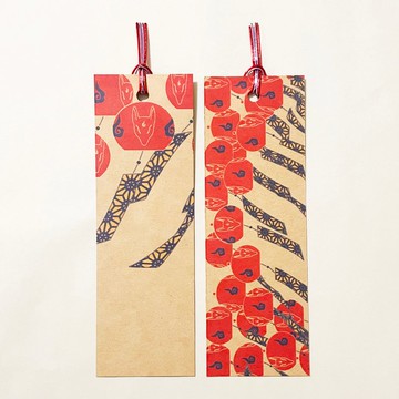 紅風鈴狐 書籤組 標籤 水引 閱讀 書籍 日本 和風 狐狸嫁女記 狛狐