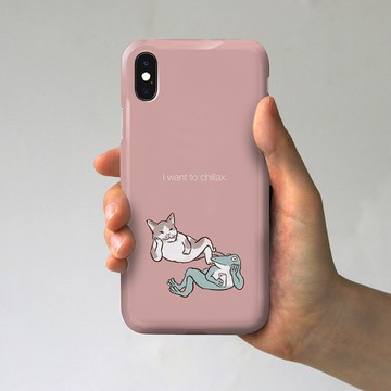 讓我們在智能手機外殼中放鬆一下粉紅 灰