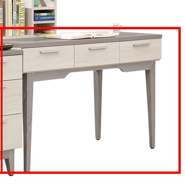 obis 海芋4尺三抽書桌(不含桌上架)