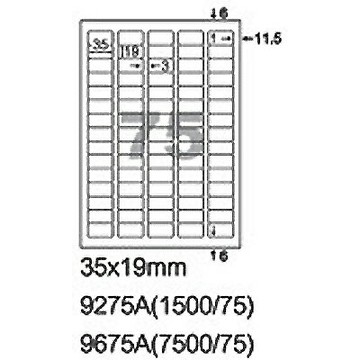 【文具通】9675A影印自黏標籤貼紙75格切圓角35x19mm 100入 P1410397【APP滿額下單4%點數(單一帳號最高1000點)】7/31止