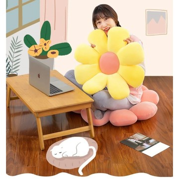 @T$J家居 小雛菊抱枕靠墊小花抱枕ins花朵抱枕太陽花靠枕家用座墊八瓣花瓣