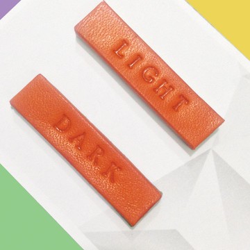 節日禮物 相反詞皮革耳環 925純銀耳托