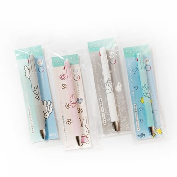 【CHL】KUTSUWA x ZEBRA BLEN MIFFY 0.5MM 三色中油筆 藍綠軸 EB293 米菲兔系列