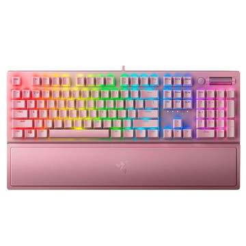RAZER 雷蛇 BlackWidow 黑寡婦 V3 幻彩版 機械式電競鍵盤 (英文)  RZ03-03541800-R3M1  綠軸  粉晶