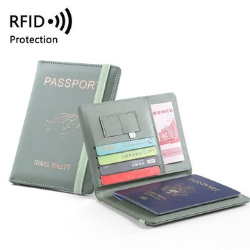 熱銷 pu皮革護照包rfid多卡位多功能passport證件套護照套