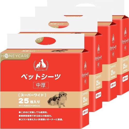 HONEYCARE ハニーケア ペットシーツ 中厚型 レギュラー 100枚x4袋(400