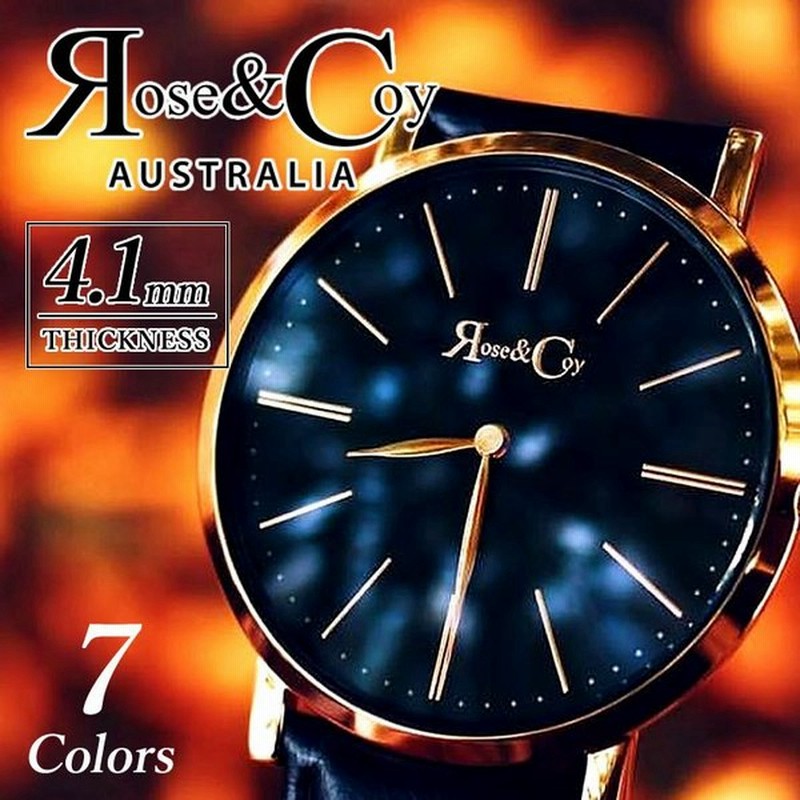 文字盤 薄い 腕時計 Rose Coy ローズゴールド オーストラリア発 薄型 極薄 クォーツ 本革ベルト おしゃれ ブランド 人気 男性用 メンズ 送料無料 通販 Lineポイント最大0 5 Get Lineショッピング