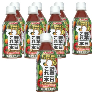 KAGOME 可果美 野菜一日100%蔬果汁，12種蔬菜，100%原汁含有率，補充營養  280ml  8瓶