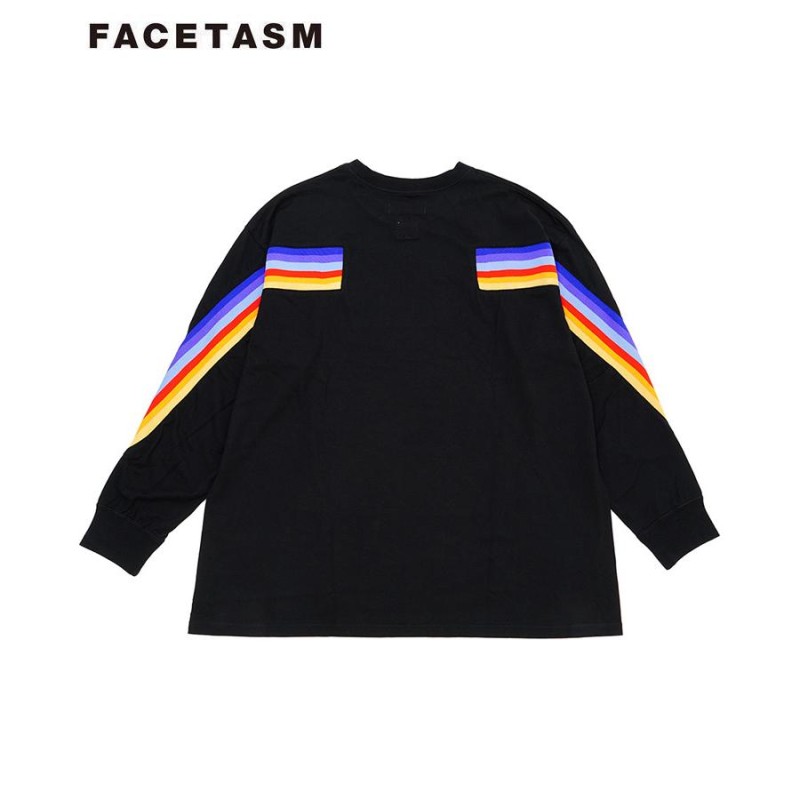 FACETASM ファセッタズム Tシャツ メンズ RIB LONG SLEEVE TEE ブラック MKS-TEE-M01 トップス リブ 定番  ベーシック マルチ 人気 ドロップショルダー | LINEブランドカタログ