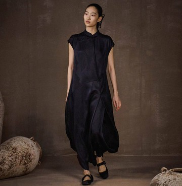 【香云紗】新中式復古 禪意盤扣改良旗袍