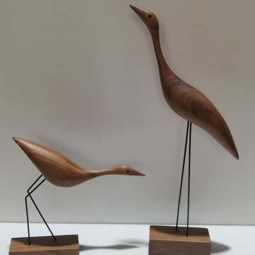 北歐風格胡桃木擺件家居軟裝樣板房創意實木木制工藝禮品高級書房J-77公司貨快速出貨