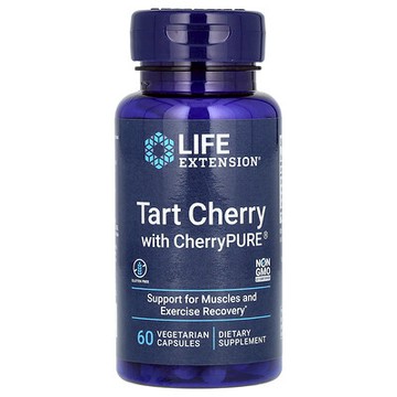 Life Extension, 含 CherryPURE 的酸櫻桃，60 粒素食膠囊（每粒膠囊 480 毫克）