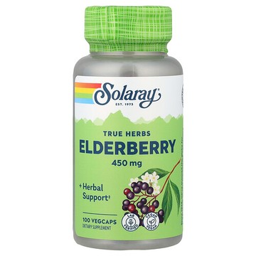 Solaray, True Herbs 接骨木果，100 粒素食膠囊