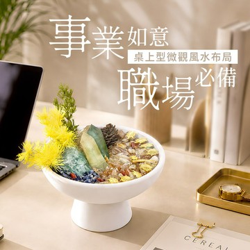 事業如意水晶聚寶盆 (招貴人/補財庫/事業運/風水擺件/旺事業/錢龜/水晶)