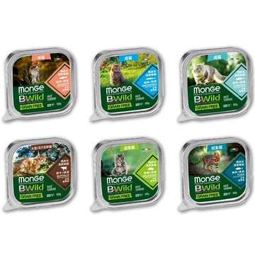 MONGE瑪恩吉真野無穀 主食貓餐盒 100g x 16入組