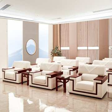 免運/公司貨 桌椅組 洽談桌椅 中式辦公沙發組合西皮商務貴賓接待會客沙發時尚辦公室沙發8711 可開發票 全館五折 工廠現貨直銷 新品特價 z11082