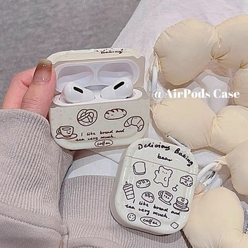 『百貨屋二號』ins面包小熊腕帶airpods保護殼pro2蘋果airpods3代耳機保護套