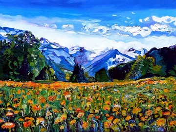 山地藝術原畫油畫布面牆飾