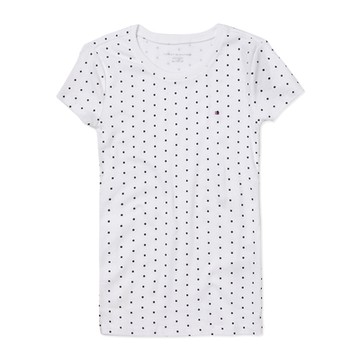 TOMMY 經典刺繡標誌點點設計素面短袖T恤(女)-白色