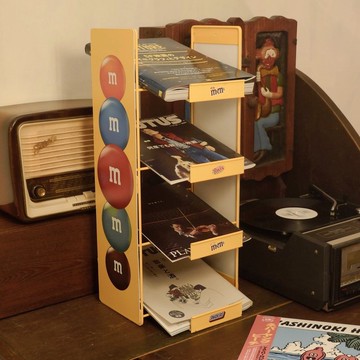 舊物 MM 巧克力 黃色 店頭陳列 展示架 書架 黑膠 美式 復古 古物