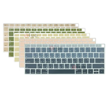 ZIYA Apple Macbook Air13 具備 Touch ID 鍵盤保護膜 環保矽膠材質 中文注音 自然色系(A1932)