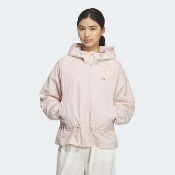 Adidas 愛迪達 Fav Wv Jkt KS2808 女 連帽外套 防潑水 刷毛 保暖 運動外套 防風 粉 亞版