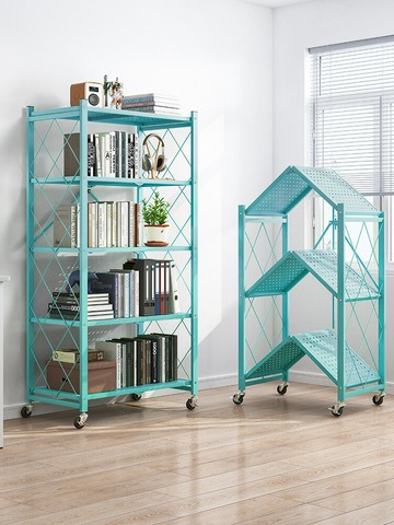 置物櫃 置物架 書架可移動置物架落地鐵藝客廳收納架陽臺展示家用多層網紅小書