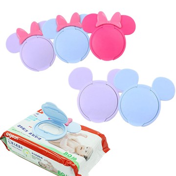 2入卡通便攜式濕紙巾蓋子防塵防止乾燥 嬰兒推車 雪倫小舖