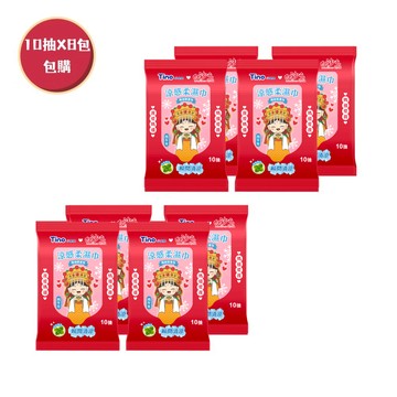 Tino涼感柔濕巾-媽祖限量包(10抽X8包)-白沙屯聯名款