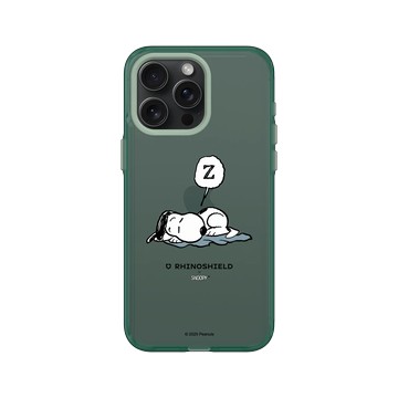 iPhone 15 Pro Max Clear 憂墨綠 - 史努比 Snoopy - Snoopy fall asleep