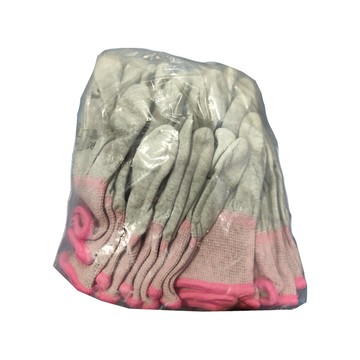 JIAHON 合手型棉紗加碳纖維絲手套 PU塗指手套 10雙  灰色  1包