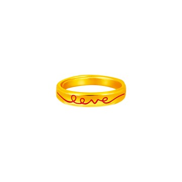 Jcode 霞海城隍 紅線牽LOVE黃金戒指
