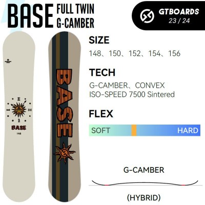 23-24 GT-SNOWBOARDS/ジーティースノーボード BASE ベース メンズ