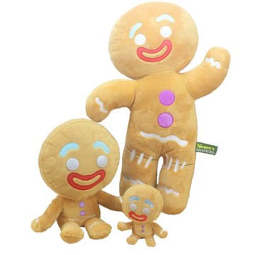 丑萌餅干人公仔毛絨抱枕卡通搞怪姜餅人圣誕布娃娃靠墊創意包掛飾