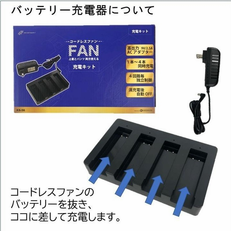 空調カーゴパンツ （グレー) コードレスファンキット付き（新品未使用) コードレスファン☆空調パンツセット 足の空調服 KS-50 DG116