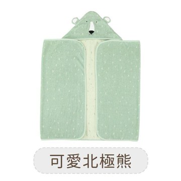 動物造型有機棉連帽浴巾-可愛北極熊-trixie