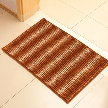 LASSLEY 蕾絲妮 雪尼爾超吸水防滑踏墊 聚酯纖維  60 x 40cm  卡其漸層