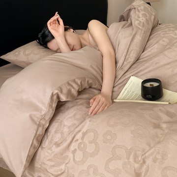 全棉加厚60支大提花床包組 床上四件套 學生 宿舍 三件套 純棉 四季 被套 床單 床包四件組