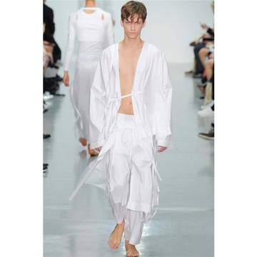 白九分褲闊腿褲哈倫褲飛鼠褲寬松裙褲子潮男個性時尚9分褲