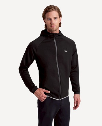 Kenneth Cole | Active Zip Hoodie in Black, Size: XL