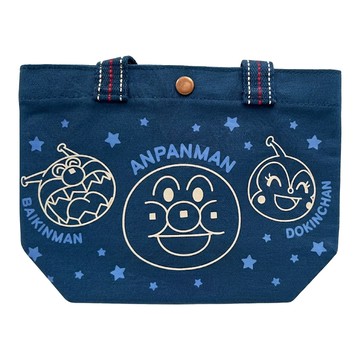 ANPANMAN 麵包超人 帆布提袋 滿滿微笑 大  藍色  28.2 × 20.4 × 10cm