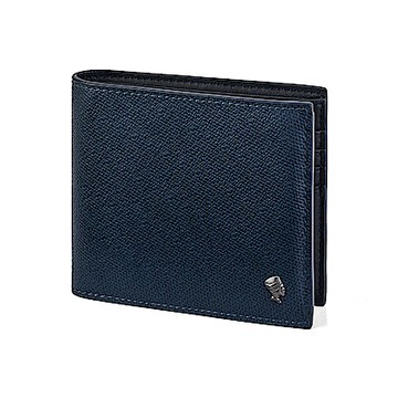 PORTER INTERNATIONAL - 簡約時尚LOGIC真皮雙折短夾 - 深藍