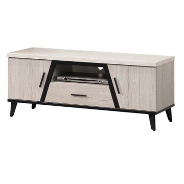 文創集  凱曼雙色4尺二門單抽電視櫃-120.9x43x49.6cm免組