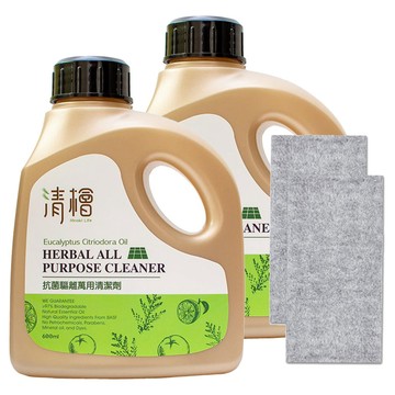 清檜 抗菌驅離萬用清潔劑 (600ml／2入)《送竹炭擦拭布2入》Hinoki Life