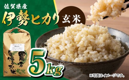 令和5年産 新米 佐賀県産 伊勢ヒカリ（イセヒカリ） 玄米 5kg 武雄市 鶴ノ原北川農園[UDL003]