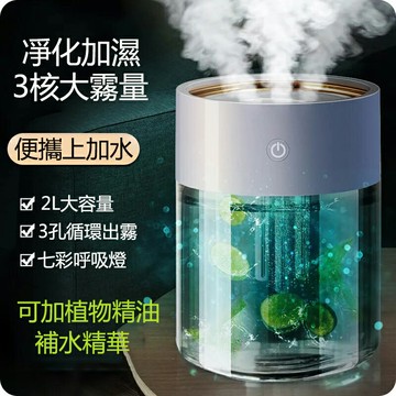 【免運】家用臥室加濕器 大容量大霧量USB辦公桌面靜音可攜式車載霧化器 淨化器