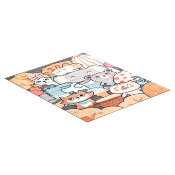 dayneeds 日需百備 療癒卡通動物系列 絲圈地墊  100 x 120cm  森林聚會  1個