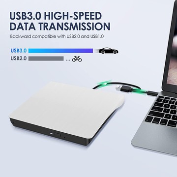 usb3.0外置dvd光驅外接電腦筆記本光盤刻錄機typec移動光驅播放器【北歐家居生活】