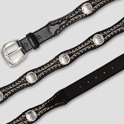 Tony Lama コンチョベルト レザー ブラック 梓様専用 TONY LAMA 高級ウエスタンコンチョベルト 美品